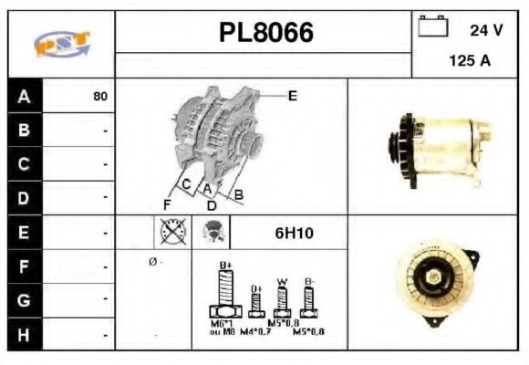 SNRA PL8066 Alternator